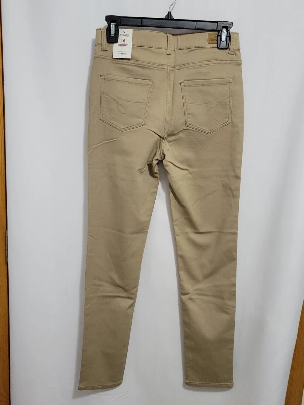 Girl's Jordache High Rise Skinny Khaki Pants, Size 16. NEW